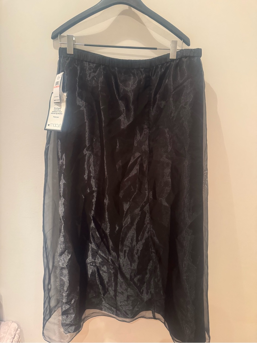 Alex’s Evening ballroom skirt. Size 2X. 
Macy’s excellent fabric! Note: Vid!